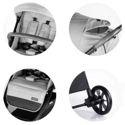 Chipolino Kinderwagen Ultera Buggy klappbar Korb Federung Hinterradbremse Gurt hellbraun