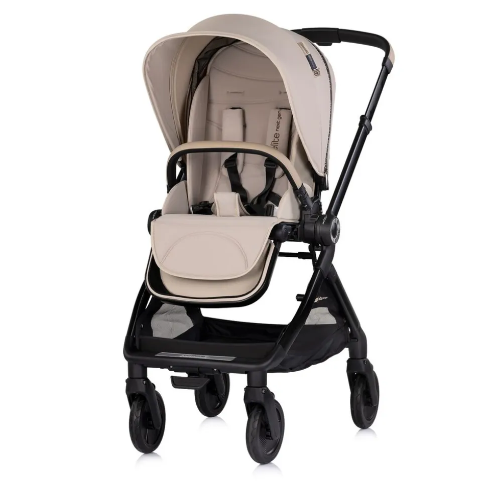Chipolino Kombikinderwagen 3 in 1 Elite next GEN Babyschale Babywanne Tasche beige