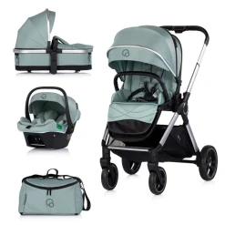 Chipolino Kombikinderwagen Euphoria 3in1 Sportsitz Babyschale umbaubar klappbar grün
