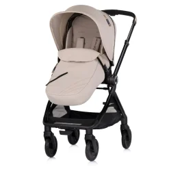 Chipolino Kombikinderwagen Elite 2 in 1 next GEN klappbar Fußsack Moskitonetz beige