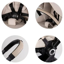 Chipolino Kombikinderwagen Elite 2 in 1 next GEN klappbar Fußsack Moskitonetz beige