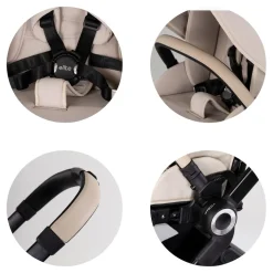Chipolino Kombikinderwagen Elite 2 in 1 next GEN klappbar Fußsack Moskitonetz beige