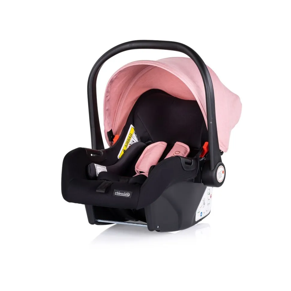 Chipolino Kombikinderwagen Ultera 3 in 1 Babyschale Fußabdeckung klappbar Korb rosa