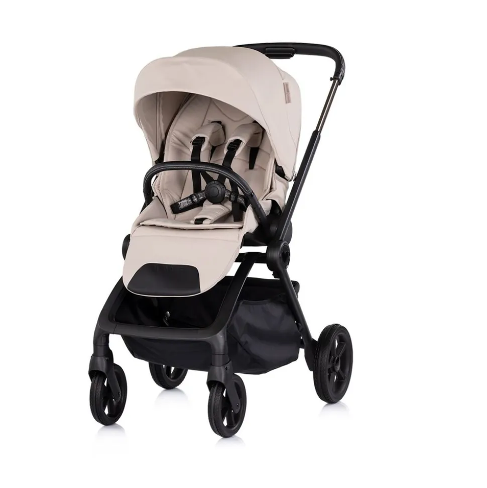 Chipolino Kombikinderwagen Winner 2 in 1 Babywanne klappbar Fußabdeckung Korb beige
