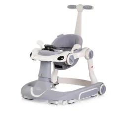 Chipolino Lauflernhilfe Happy Walker 5 in 1 Schaukelfunktion Musik Lichter Räder grau