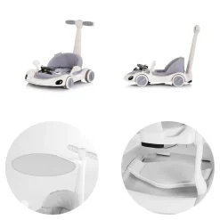 Chipolino Lauflernhilfe Happy Walker 5 in 1 Schaukelfunktion Musik Lichter Räder grau