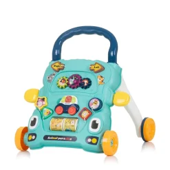 Chipolino Lauflernwagen lustige Tiere Musik Lichter Motorik Zahnräder Tasten blau