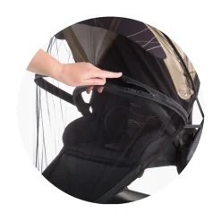 Chipolino Moskitonetz Lux, Insektenschutz, Kinderwagen, Buggy, Reißverschluss schwarz