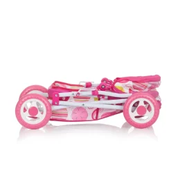 Chipolino Puppenwagen Emily Tasche, Sonnendach verstellbar, zusammenklappbar rosa pink