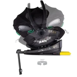 Chipolino Set Babyschale Isofix-Station Winner i-Size (40-87cm) Gruppe 0+ schwarz