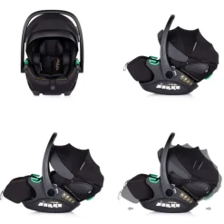 Chipolino Set Babyschale Isofix-Station Winner i-Size (40-87cm) Gruppe 0+ schwarz