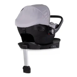Chipolino Set Babyschale Pearl i-Size (40-85cm) Isofix-Basis-Station Adapter grau