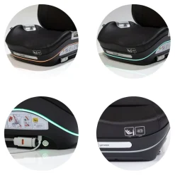 Chipolino Sitzerhöhung Genesis Smart i-Size 125-150 cm Isofix Kühlung Heizung schwarz