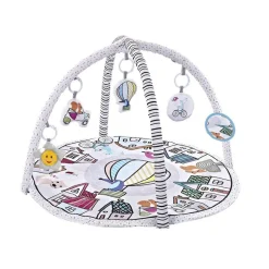 Chipolino Spielbogen Tiere, Musikfunktion, 5 Hängespielzeuge, Krabbeldecke weiß