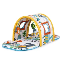 Chipolino Spielbogen Tunnel Haus Dino Stofftiere Krabbeldecke Spiegel ab Geburt gelb