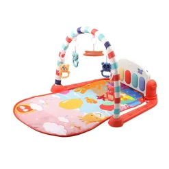 Chipolino Spielcenter Animals, Spielbogen Krabbeldecke Musiktasten Licht Tiere rot