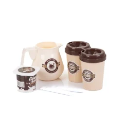 Chipolino Spielzeug Coffee Shop 41-teilig Kartengerät Kaffeemaschine Becher Geld braun