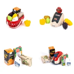 Chipolino Spielzeug Registrierkasse 24-teilig Scanner Kartenleser Obst Korb Geld rot