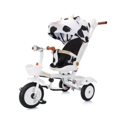 Chipolino Tricycle Futuro 2 in 1 faltbar, Becherhalter, Musik, Licht, PU-Räder schwarz weiß