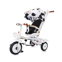 Chipolino Tricycle Futuro 2 in 1 faltbar, Becherhalter, Musik, Licht, PU-Räder schwarz weiß