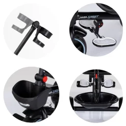 Chipolino Tricycle Max Sport 2 in 1, Dreirad, Becherhalter, Sitz umkehrbar, Korb braun schwarz