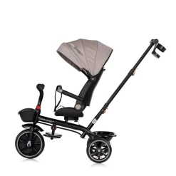 Chipolino Tricycle Max Sport 2 in 1, Dreirad, Becherhalter, Sitz umkehrbar, Korb braun schwarz