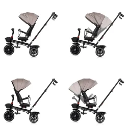 Chipolino Tricycle Max Sport 2 in 1, Dreirad, Becherhalter, Sitz umkehrbar, Korb braun schwarz