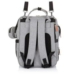 Chipolino Wickeltasche, Kinderwagen Rucksack Reißverschluss Schnullertasche hellgrau