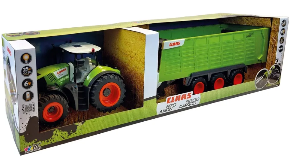 Claas ferngesteuerter Traktor Axion 870 + Anhänger Cargos 9600 (Maßstab 1:16) Trecker Trekker