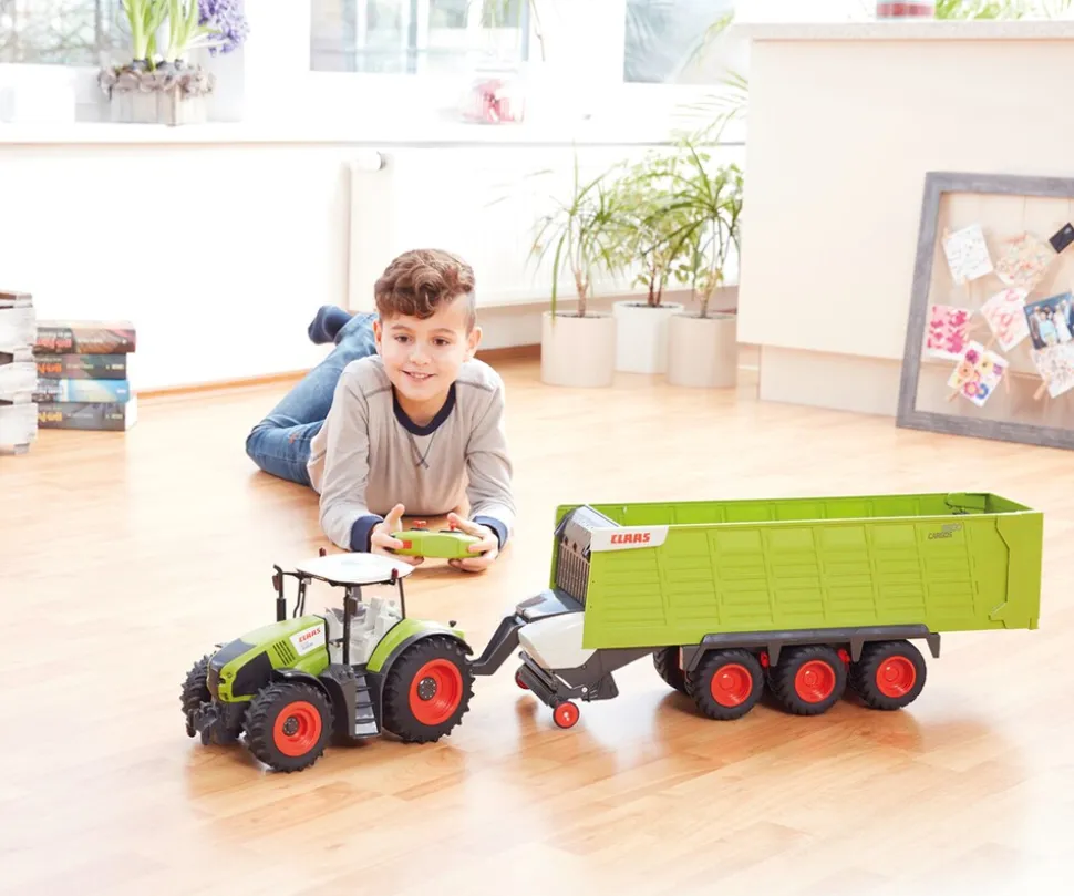 Claas ferngesteuerter Traktor Axion 870 + Anhänger Cargos 9600 (Maßstab 1:16) Trecker Trekker