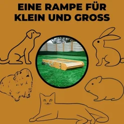 Coemo Hunde Rampe klappbar Aufstiegshilfe für Haustiere - Anti-Rutsch-Belag