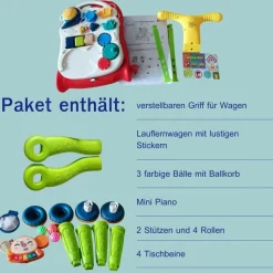 Coemo 2in1 Baby Laufwagen Rolli und Multifunktion Spieltisch