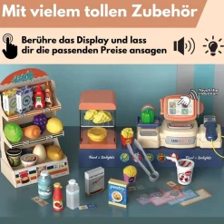 Coemo 2in1 Spielzeugkasse und Supermarkt Nico 42 tlg Zubehör