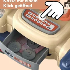 Coemo 2in1 Spielzeugkasse und Supermarkt Nico 42 tlg Zubehör
