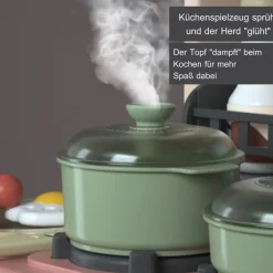 Coemo Kinderküche Jasmin Spielküche mit viel Zubehör Farbe Grau