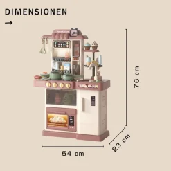 Coemo Kinderküche Jasmin Spielküche mit viel Zubehör Farbe Braun