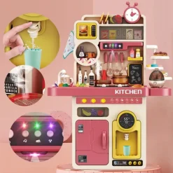 Coemo Kinderküche Tony Spielküche ROSA mit viel Zubehör