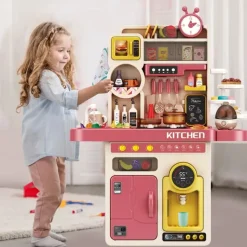 Coemo Kinderküche Tony Spielküche ROSA mit viel Zubehör