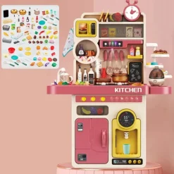 Coemo Kinderküche Tony Spielküche ROSA mit viel Zubehör