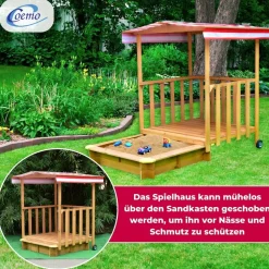 Coemo Spielhaus mit Sandkasten