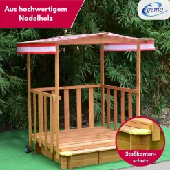 Coemo Spielhaus mit Sandkasten