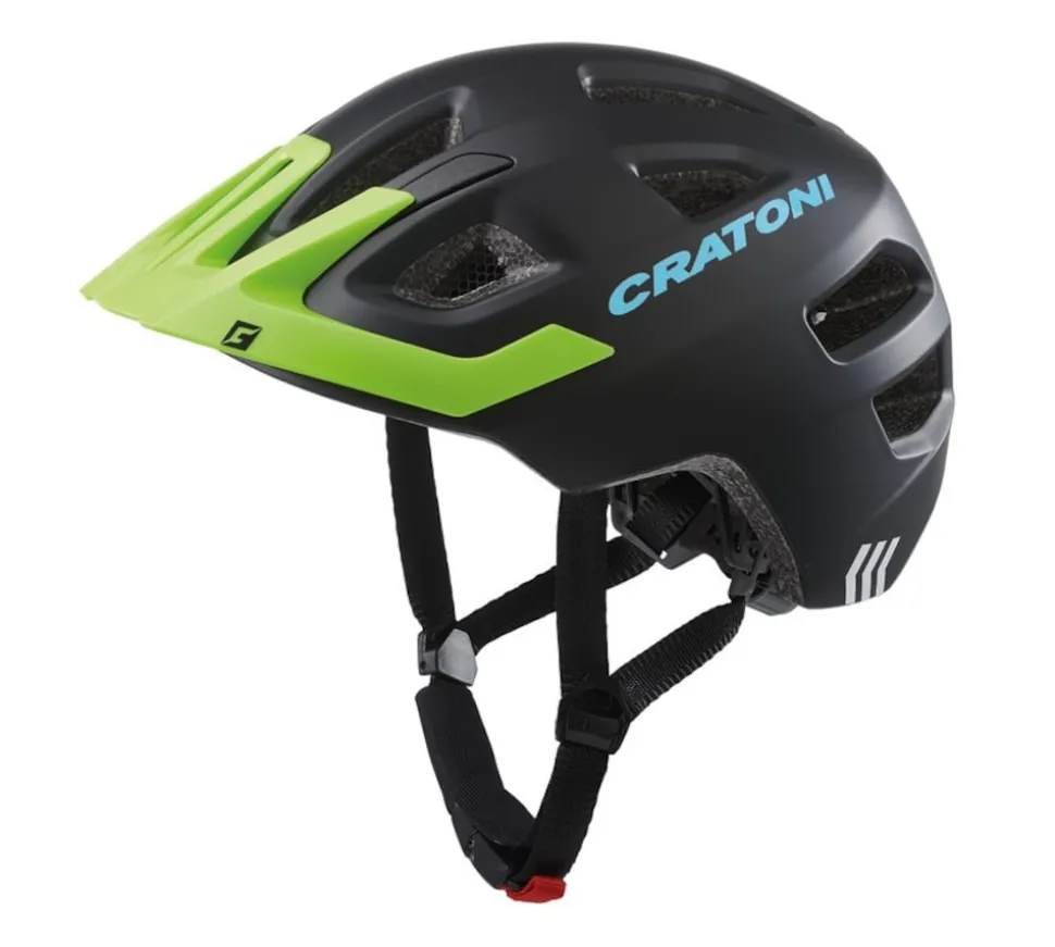 CRATONI Kinderhelm Maxster Pro schwarz/lime matt