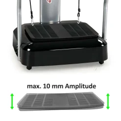 Crazy Fit Massage Fitness Vibrationsplatte inkl. Bänder Silber