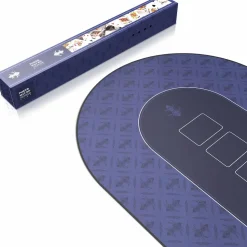 CSL Extra große Tischauflage Pokermatte 1000 x 600 mm / Kartenspiel Matte / Ovales Design