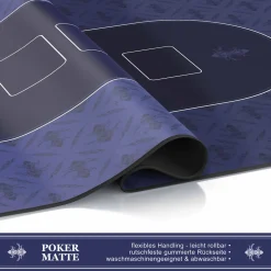 CSL Extra große Tischauflage Pokermatte 1000 x 600 mm / Kartenspiel Matte / Ovales Design