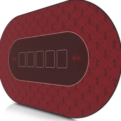 CSL Extra große Tischauflage Pokermatte 1000 x 600 mm / Kartenspiel Matte / Ovales Design