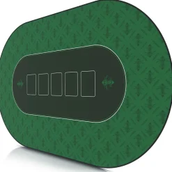 CSL Extra große Tischauflage Pokermatte 1000 x 600 mm / Kartenspiel Matte / Ovales Design