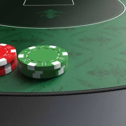 CSL Extra große Tischauflage Pokermatte 1000 x 600 mm / Kartenspiel Matte / Ovales Design