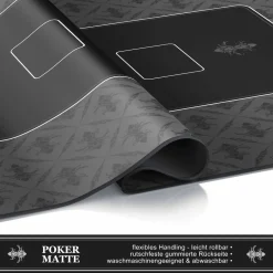 CSL Pokermatte XL Tischauflage für Poker 90 x 40cm / Kartenspiel Matte /Pokertisch Auflage
