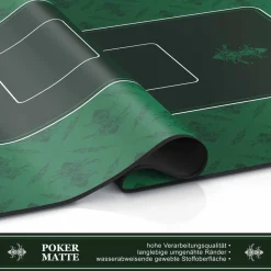 CSL Pokermatte XL Tischauflage für Poker 90 x 40cm / Kartenspiel Matte /Pokertisch Auflage